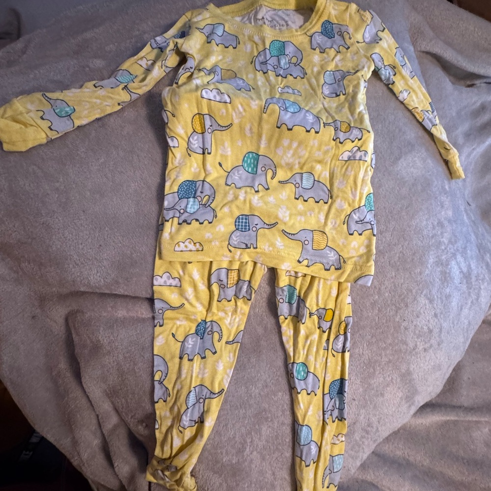Little Sleepies Vibrant Yellow and Blue Pajama Set